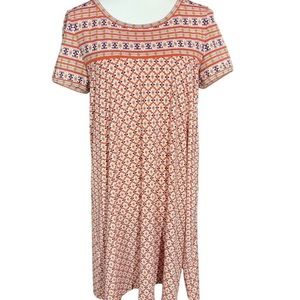 Pink patterned dress!